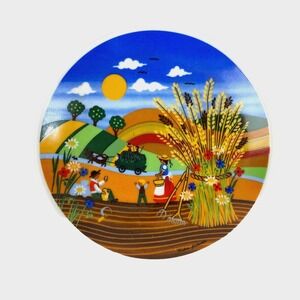 Bockling Four Seasons Summer Porcelain Plate by Barbara Furstenhofer, 5.25" Dia.